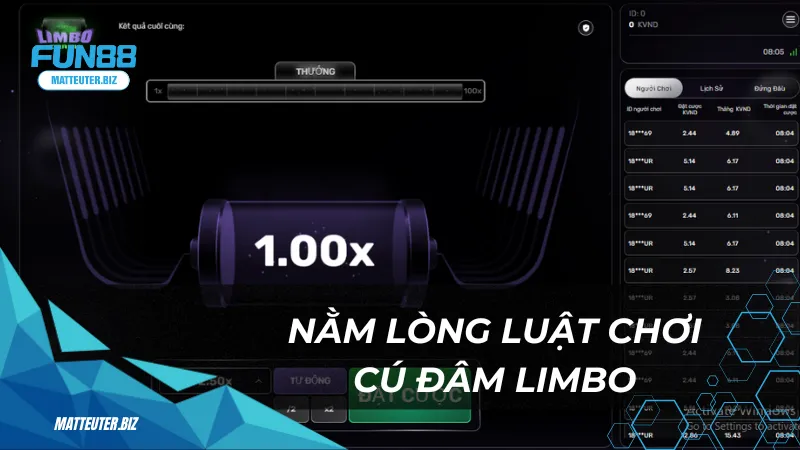 Cú đâm limbo tại Fun88 – Thắng lớn chỉ với một cú click 2 Nằm lòng luật chơi cú đâm limbo